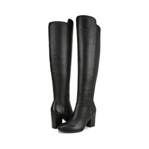 Naturalizer Womens Kyrie Knee High Boots US 8.5 M Wide Calf Black Leather NIB